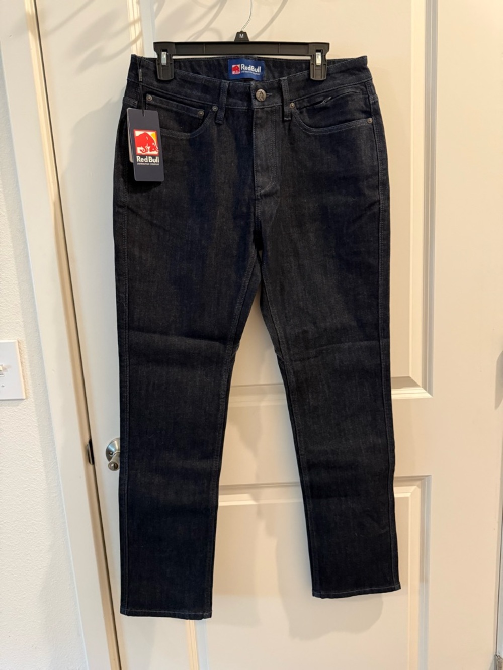 RedBull Dark Black Slim-Straight Jeans for Men 32x32